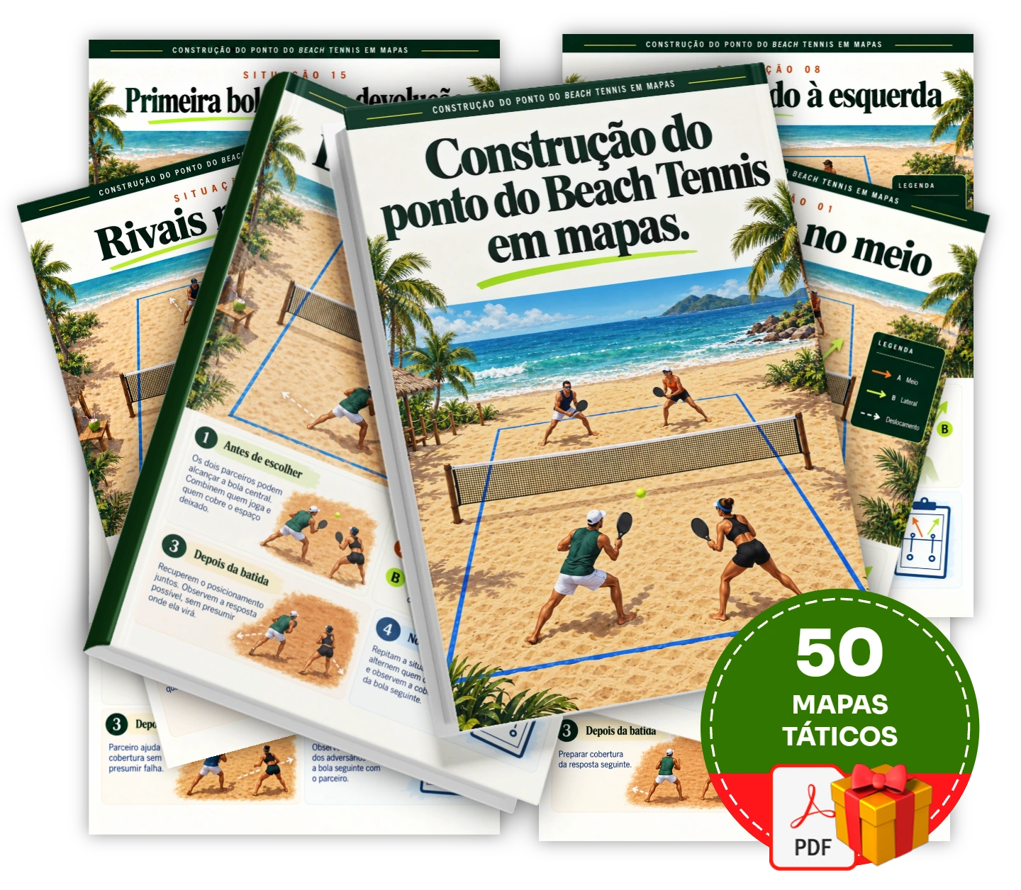 Construção do ponto do Beach Tennis em mapas